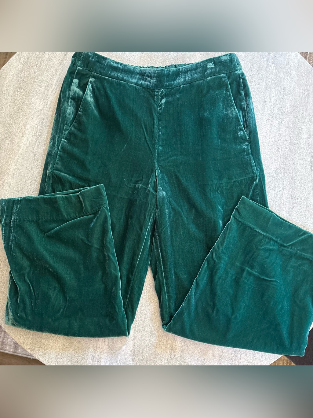 J. Crew Teal Satin-Like Women’s Trousers Size-8